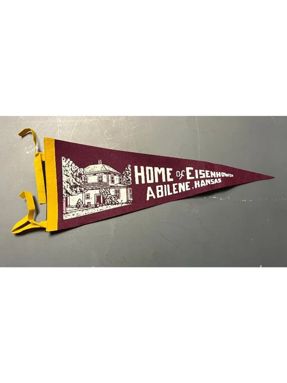 Vintage Home of Eisenhower Abilene, Kansas pennant